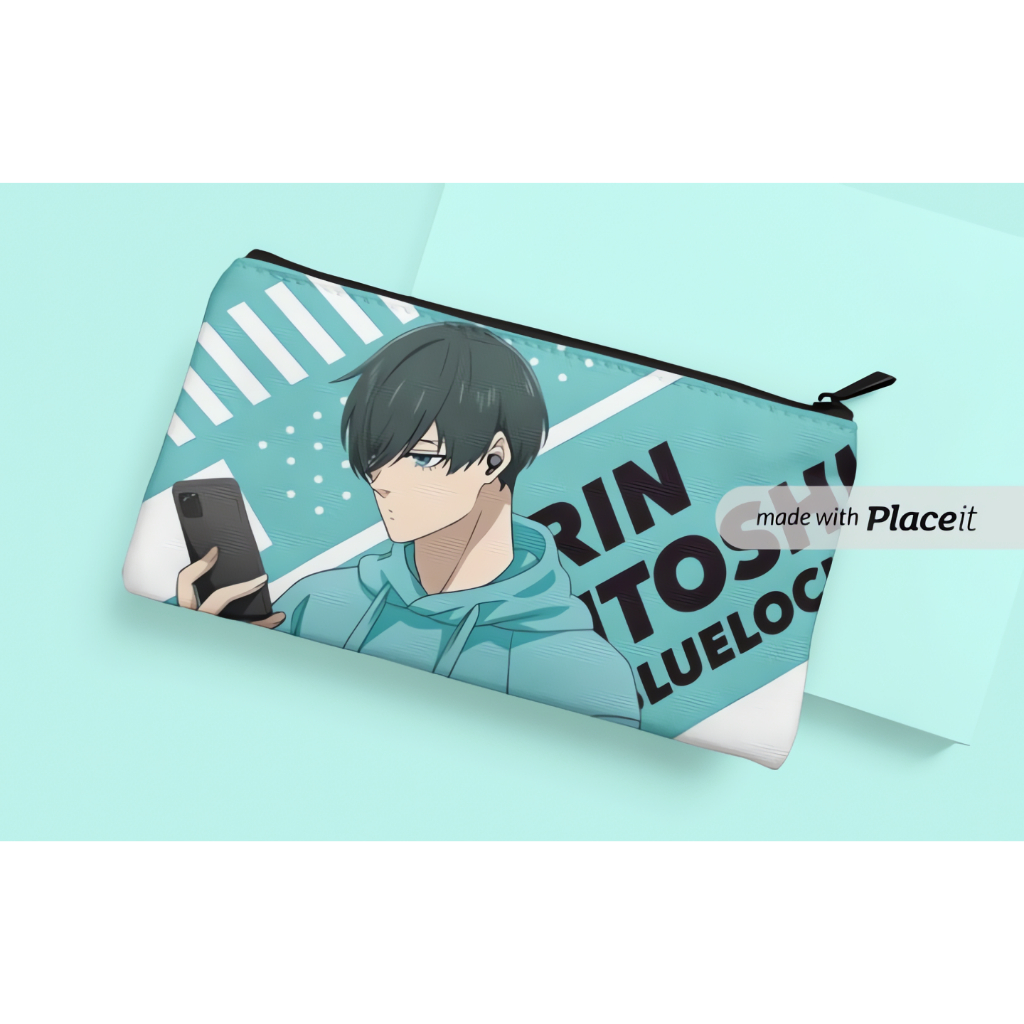 Rin กล่องดินสอ / Rin blue lock กล่องดินสออนิเมะ / ล็อคสีน้ําเงิน