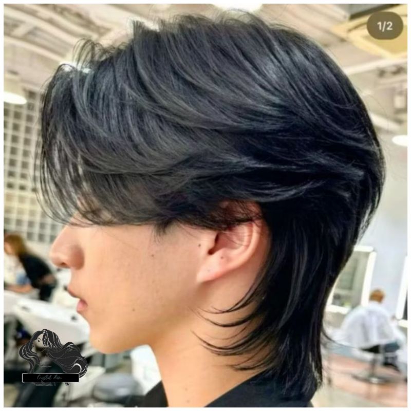 วิกผมผู้ชาย Wolfcut Mullet แบบสั้น