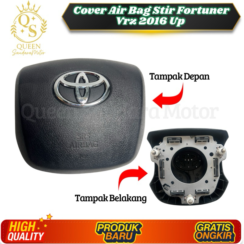 Original Fortuner VRZ 2016 Up ฝาครอบกระเป๋าพวงมาลัย Air