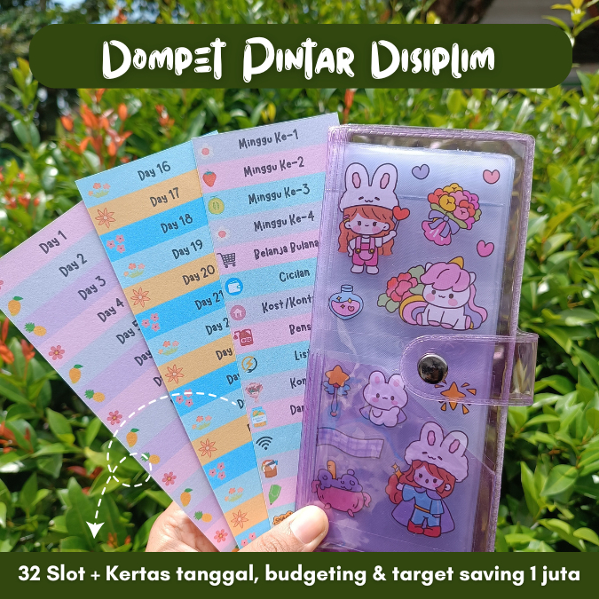 SMART WALLET / PREMIUM PVC FINANCIAL DISIPLINE WALLET FREE DATE PAPER & BUDGETING