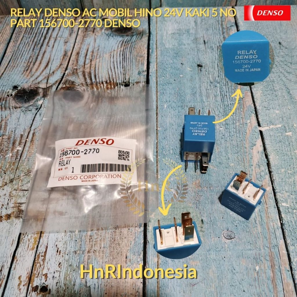 DENSO RELAY 24VOLT AC Toyota Hino 24 Volt 5 ขา DENSO PART 2770