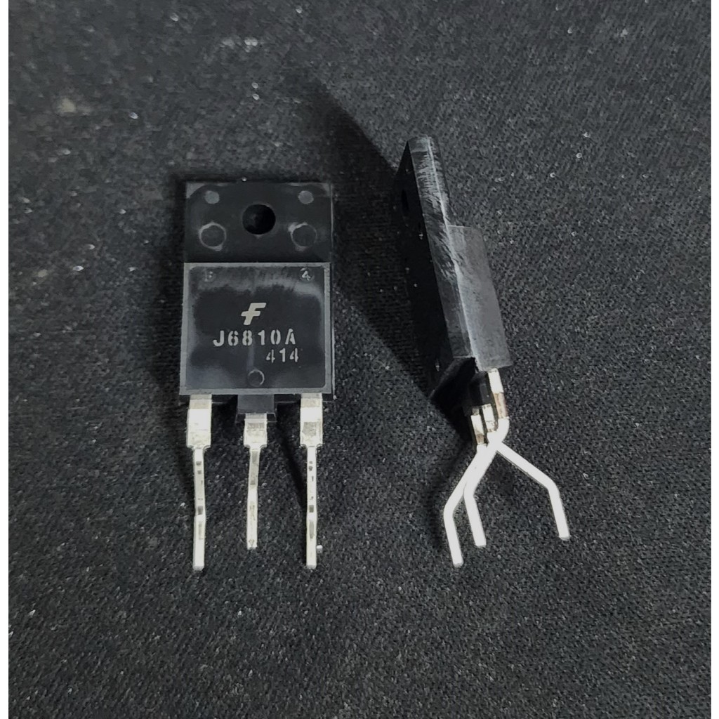 ทรานซิสเตอร์ J6810A Bend - Silicon NPN แรงดันไฟฟ้าสูง 1550V 60W 10A - NPN เอาต์พุตลดไข้แนวนอน