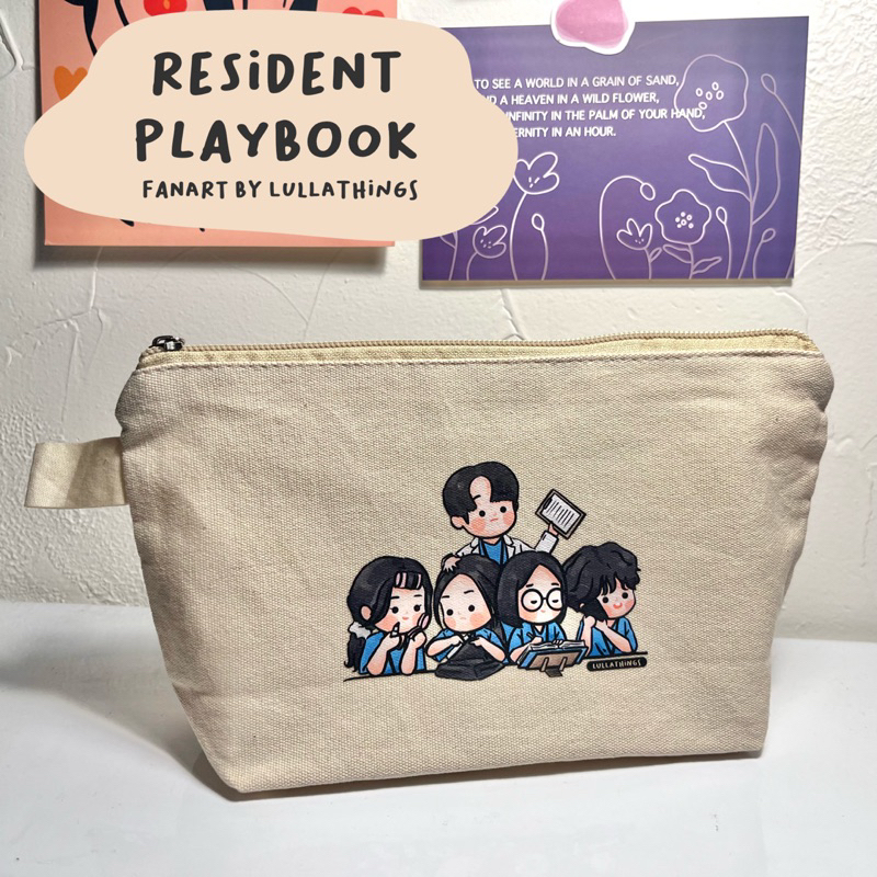 Resident Playbook Fanart Merch / กระเป๋าพวงกุญแจสติกเกอร์ปุ่ม Pin