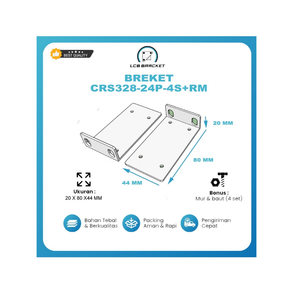 ขายึด Mikrotik CRS328-24P-4S+RM Rackmount Kit Bracket Kuping pangkon Rackmount