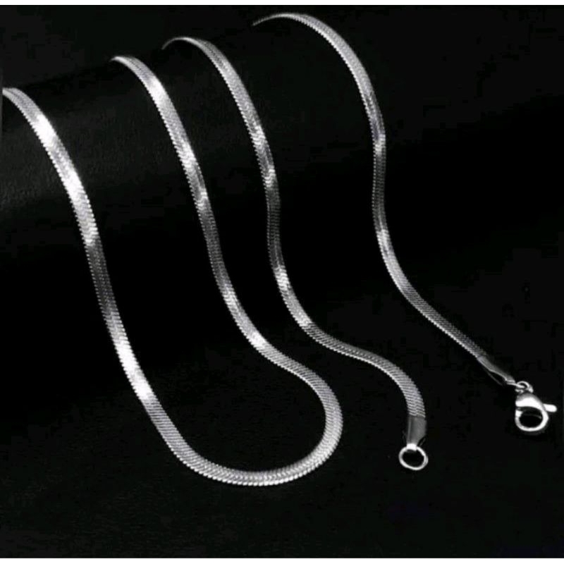 Anti-RUST FLAT EEL Titanium สร้อยคอสําหรับผู้ชายและผู้หญิง