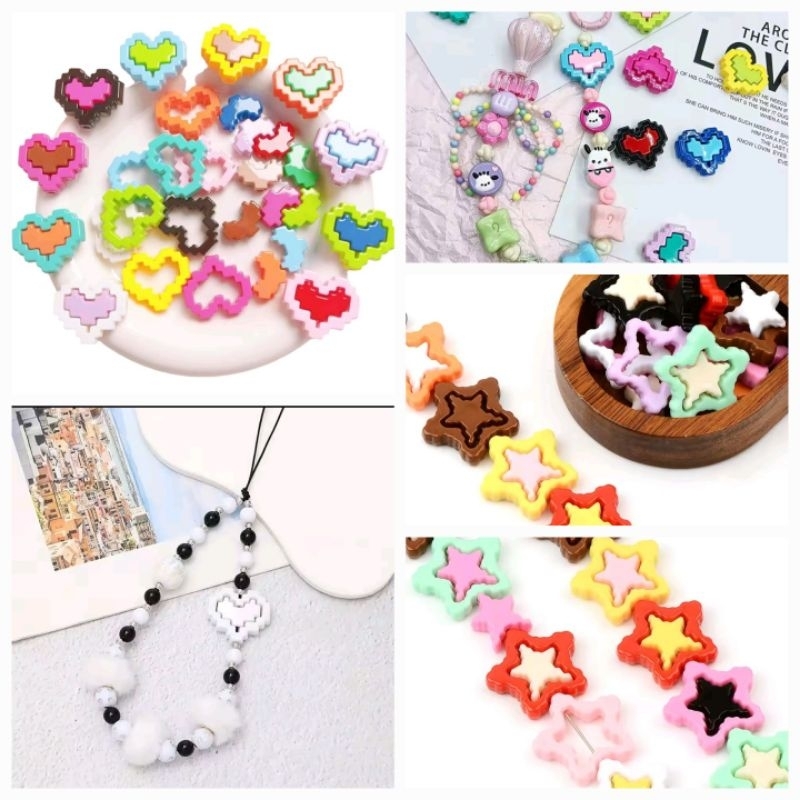 LEGO BEADS.LEGO STAR& LOVE MOTE PUZZLE 5 PAIRS