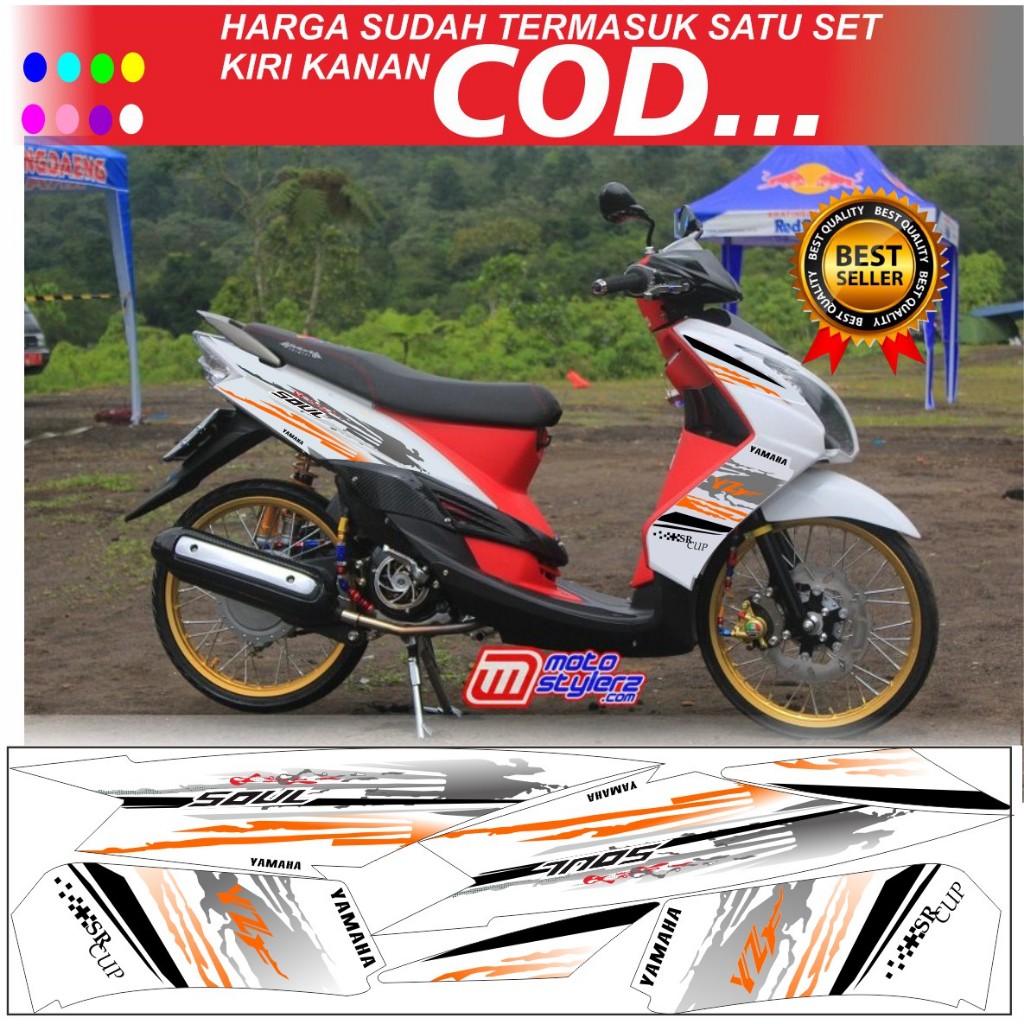 สติ๊กเกอร์ striping mio Soul สติ๊กเกอร์แบบกําหนดเอง minimalist mio Soul decal Soul