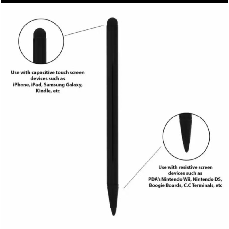71. ปากกา STYLUS ANDROID UNIVERSAL สีดํา / ปากกา STYLUS 2IN1
