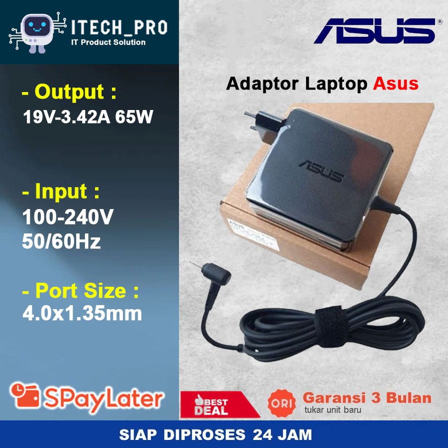 ORI Adaptor Asus ADP-65DW AA ADP-65DW Z 19V 3.42A Dc 4.0*1.35mm ใหม่