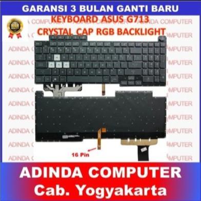 Asus ROG Strix G17 G713 G713RC G713QY G713IR G713IH คริสตัลสีดําหมวก RGB 16 pin คีย์บอร์ดคีย์บอร์ด