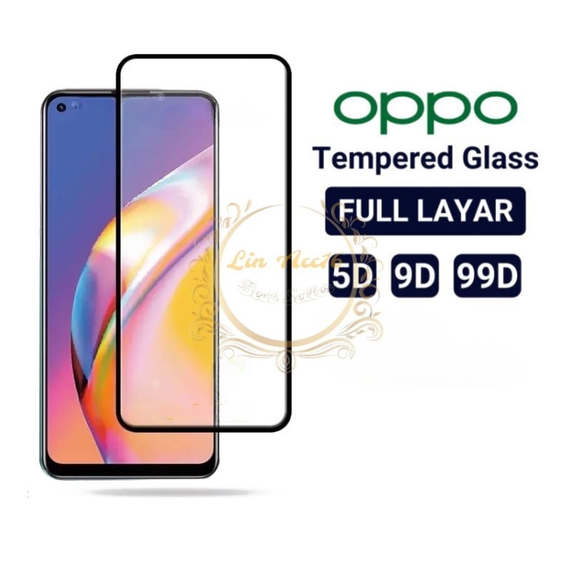 LAYAR กระจกนิรภัยแบบเต็มหน้าจอ 9D Oppo Reno 2 2F 2z 3 3 Pro 4 4G 4 5G 4 Lite 4 Se 4F 5 5G 5F 5z 5 Li