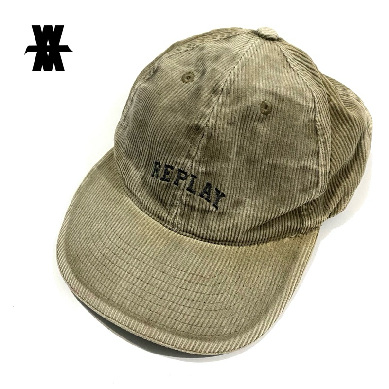 Replay Jeans Italy Corduroy Cap สีน้ําตาล OSFA