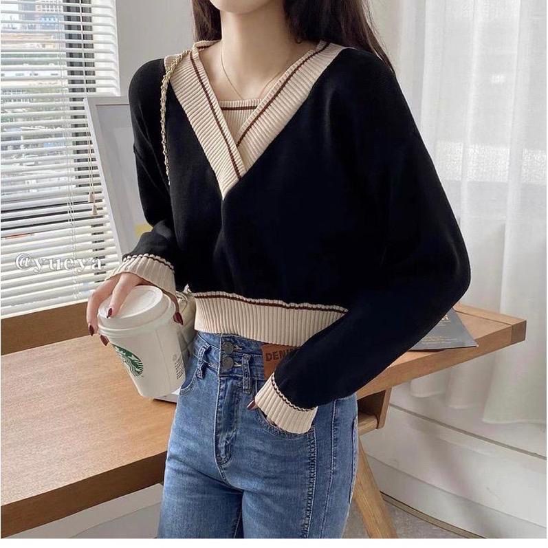 Zelline ล่าสุด Julie Knit Sweater / Julie Knit Sweater / Luna Sweater Crop Top Knit