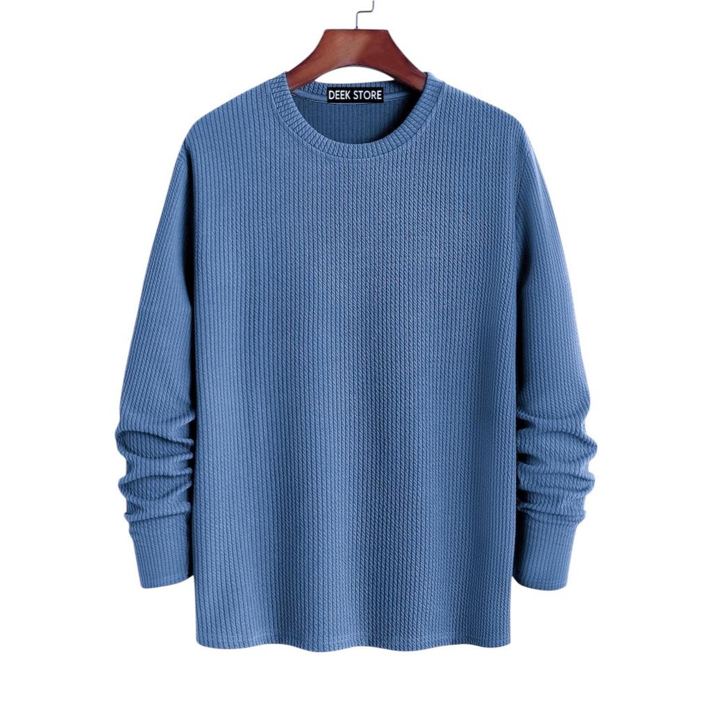 MENS LONG-SLEEVED WAFFLE T-SHIRTS/เสื้อยืดแขนยาว/เสื้อยืด WAFFLE LAST