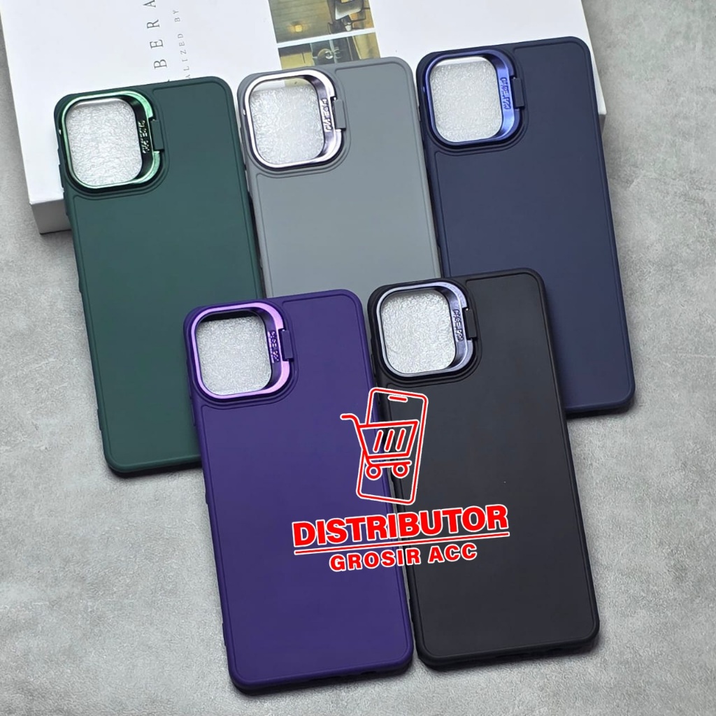 SAMSUNG A06 5G CASE MACAROON STAND เคสกล้อง KICKSTAND CAMERA SAMSUNG A06 5G
