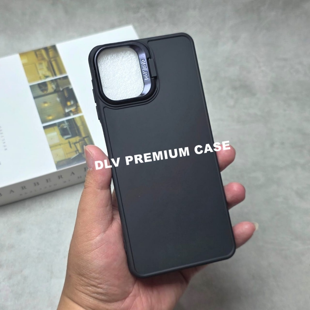 SAMSUNG A06 5G CASE LUXURY LENS HOLDER ขาตั้งเคสกล้อง MACAROON สีดําเท่านั้น SAMSUNG A06 5G
