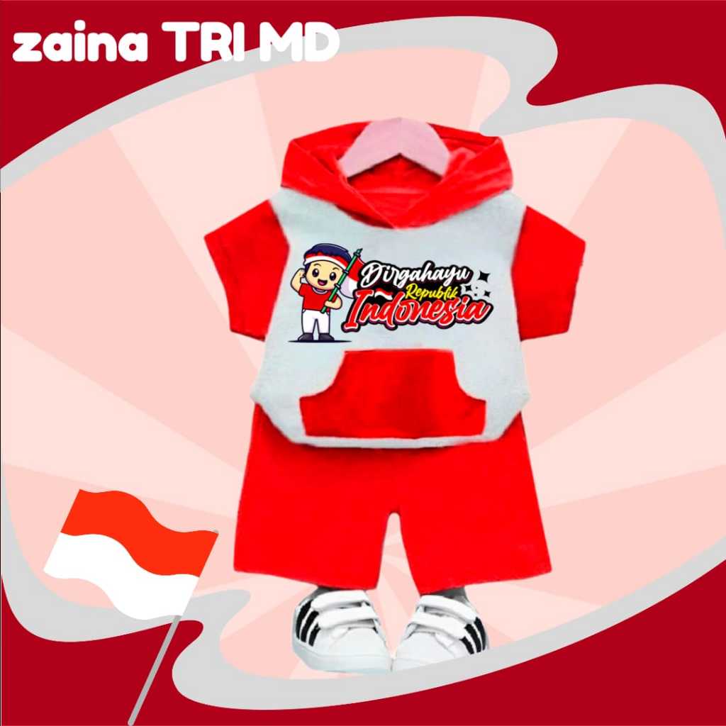 ชุดแฟชั่น DIRGAHAYU INDONESIA AUGUST 17 สําหรับ BOYS AGED 1-6 ปี
