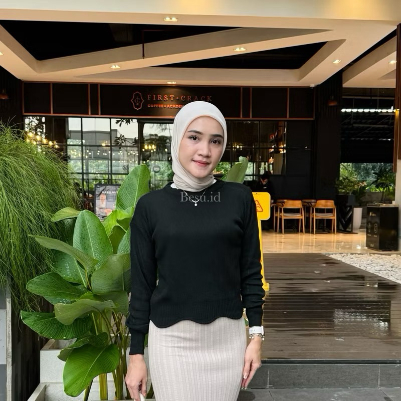 ZATA TOP LONG SLEEVE BESU เสื้อยืดท็อปผู้หญิง