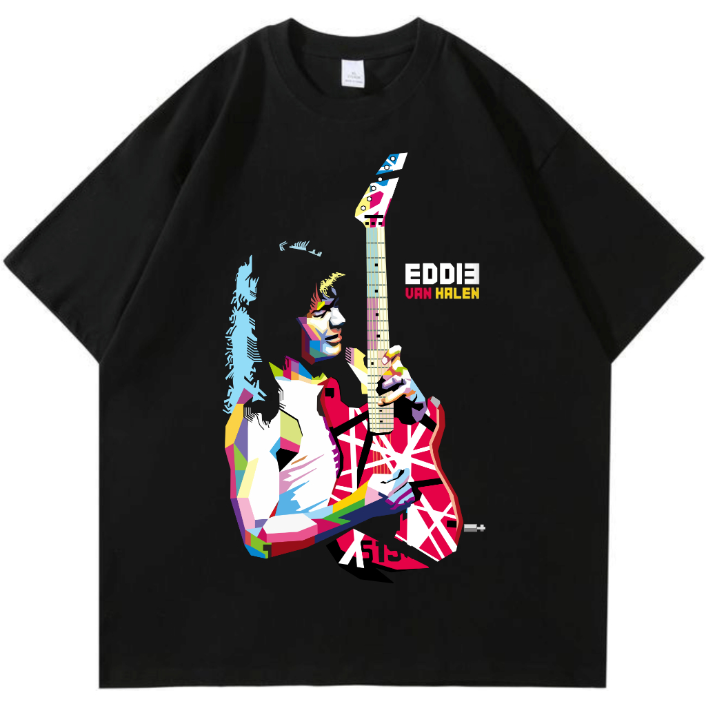 เสื้อยืด AA Kaos Band EDDIE VAN HALEN| วัสดุผ้าฝ้ายพรีเมี่ยม 100% หวี 24ส