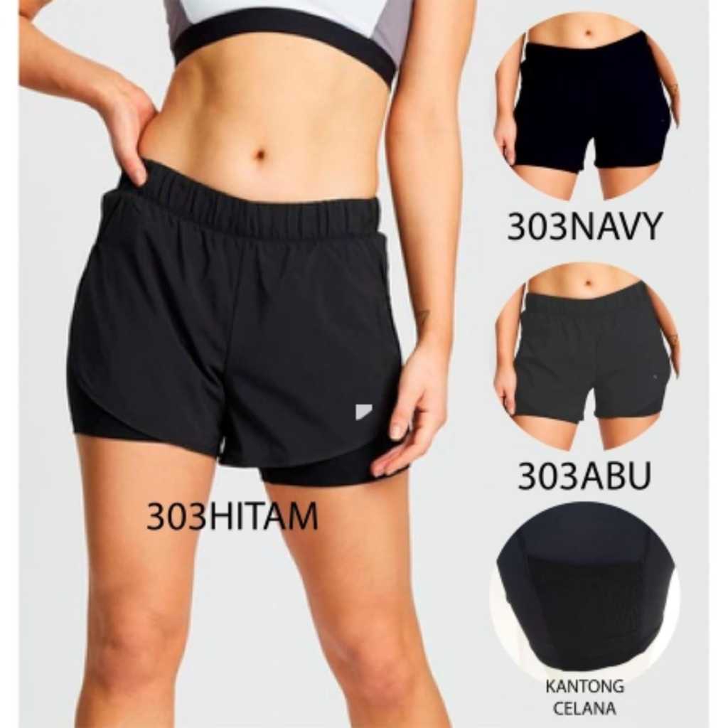 กางเกงวิ่งผู้หญิง SHORT FLEX 2in1 กางเกงยิม Zumba โยคะ Zumba กางเกงกีฬาผู้หญิง