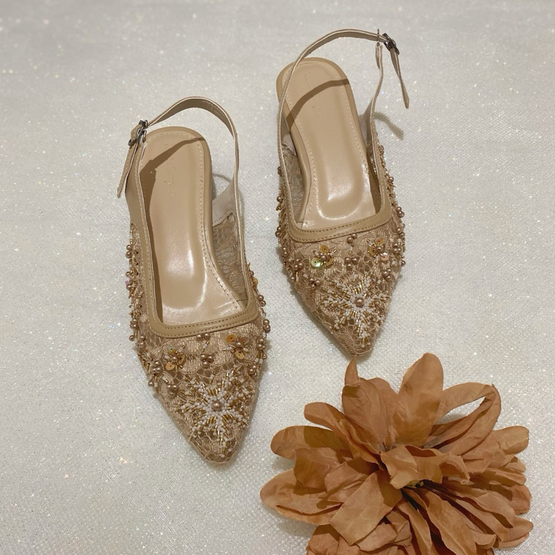 RALINE LATTE WEDDING SHOES WEDDING SHOES รองเท้าปาร์ตี้