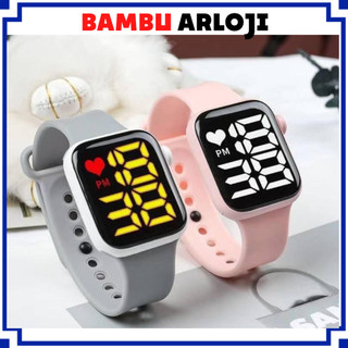 BAJ Jam Tangan LED Digital Rubber Electronic Fashion Pria Wanita Anak Remaja Premium JF073