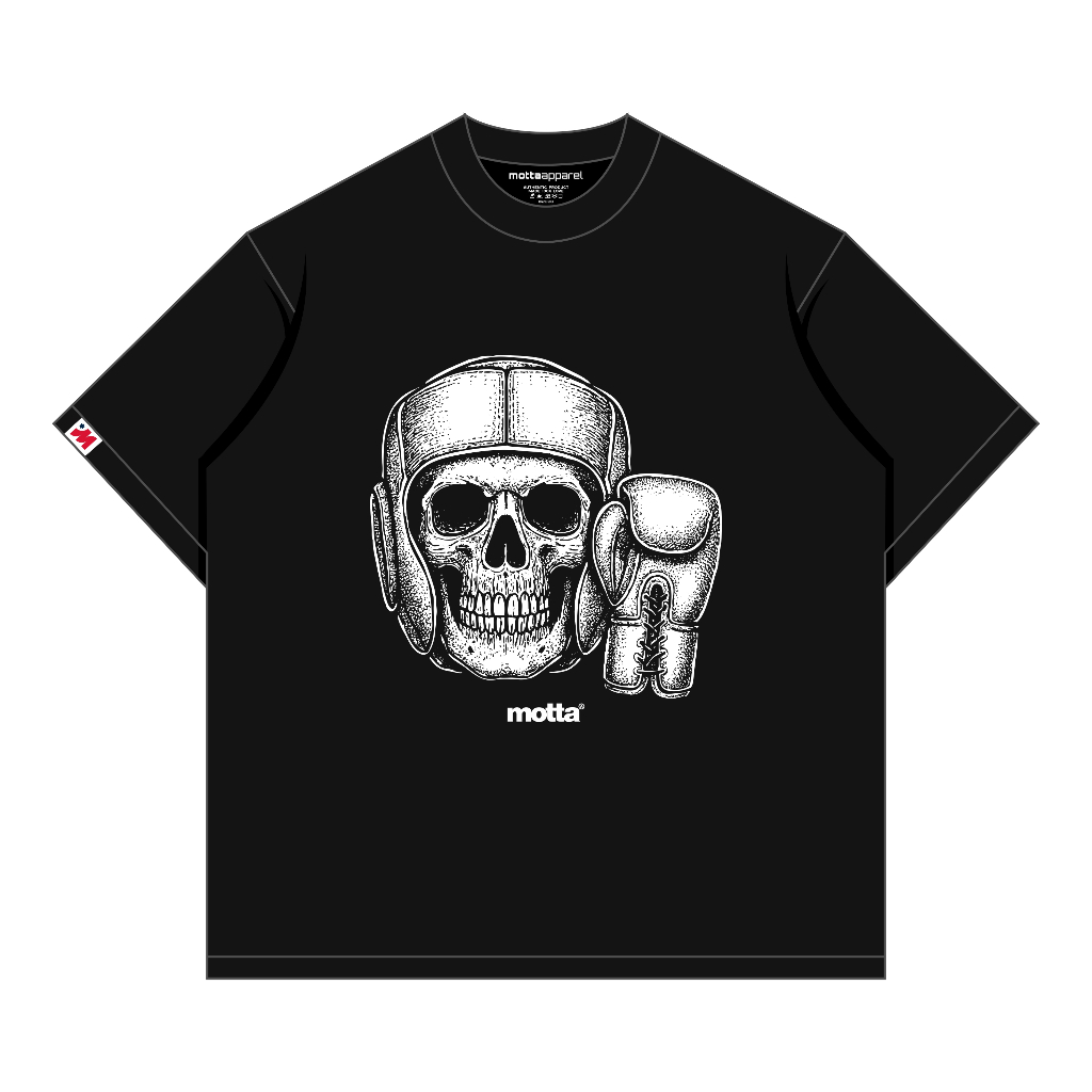 MOTTA T-Shirt Mens Cotton Black T-Shirt Mens Distro T-Shirt SKULLBOXING