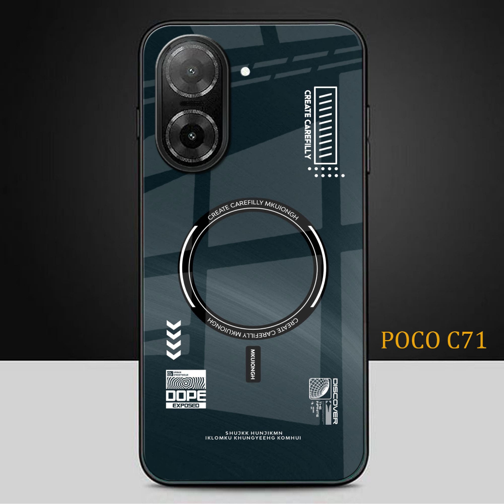 HP Glitter Glass เคสโทรศัพท์สําหรับ POCO C71 - เคสโทรศัพท์ POCO C71 - K128