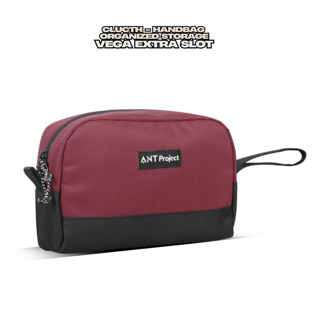 MERAH ANT PROJECT - กระเป๋าถือจัดระเบียบ Vega Red Com Extra Slot - กระเป๋าคลัทช์ Unisex