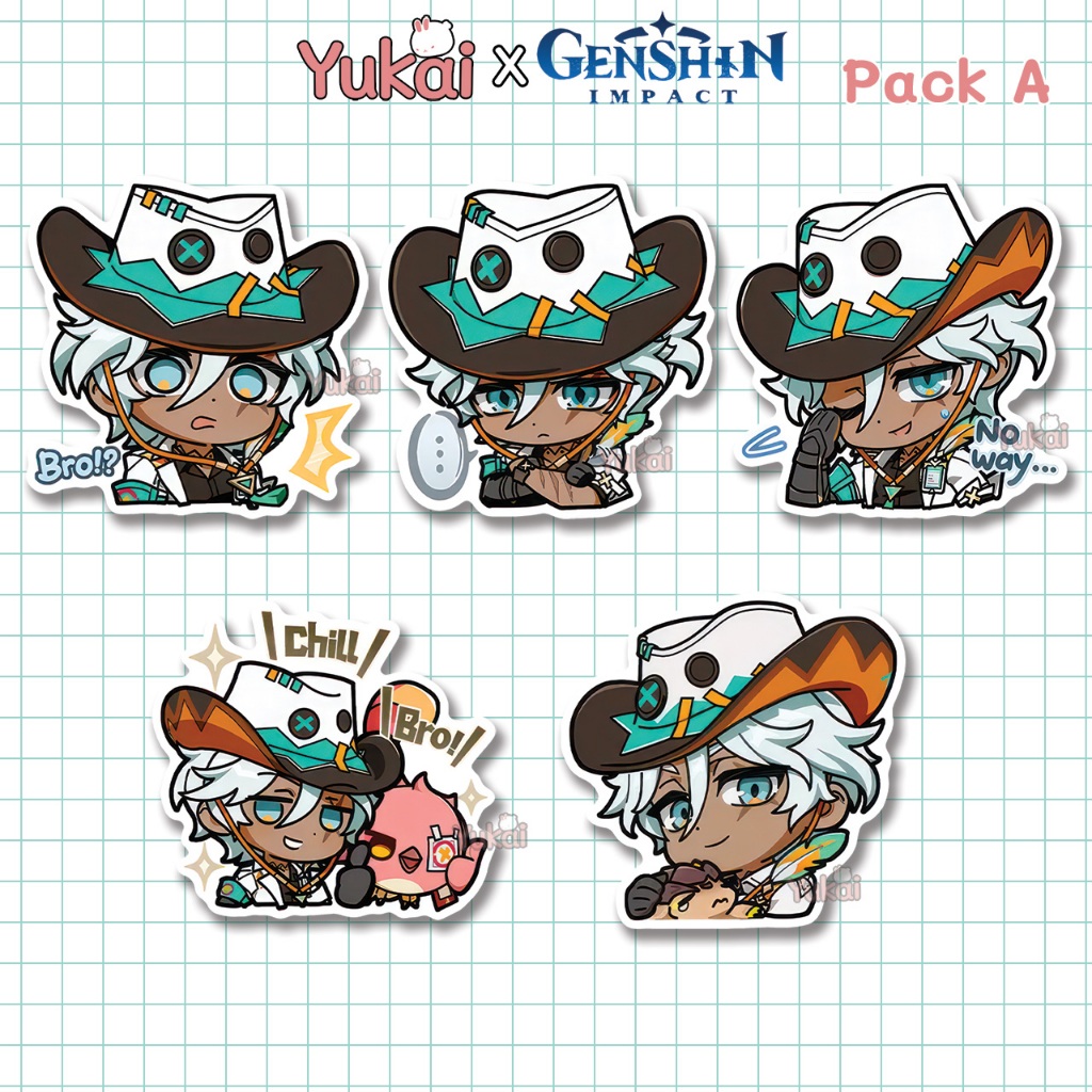 Ifa Genshin Impact Premium Sticker - ชุดสติ๊กเกอร์อนิเมะกันน้ํา