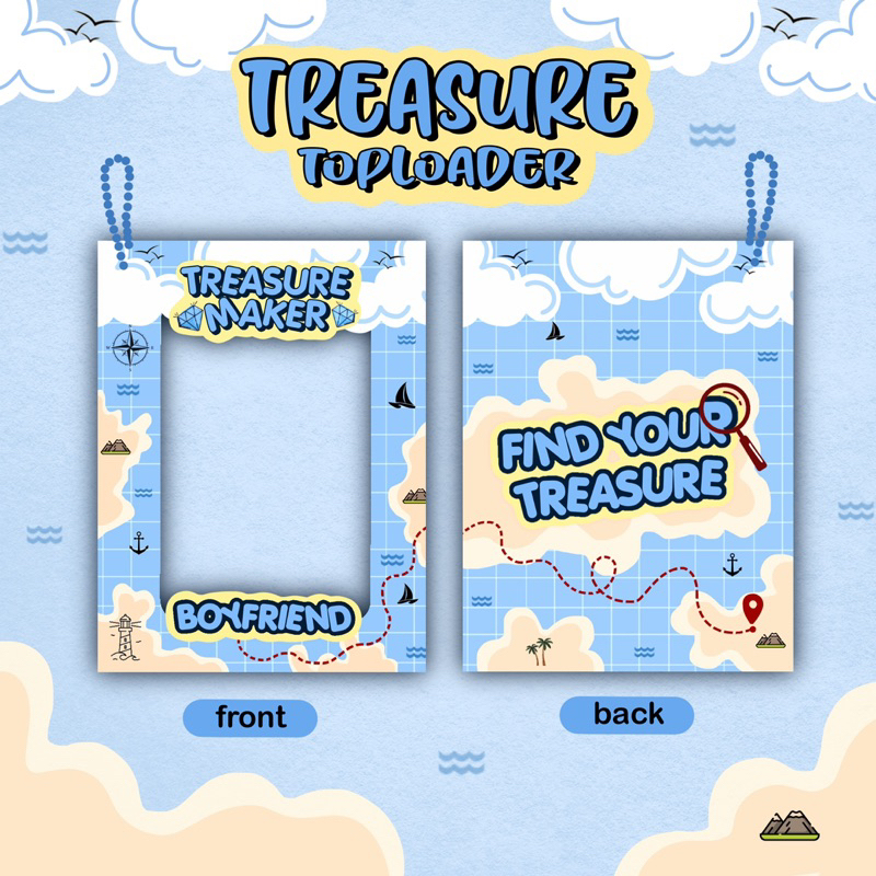 TopLoader TREASURE Photocard Holder Deco Holder PC POCAAHOL CAHOL (Handmade)