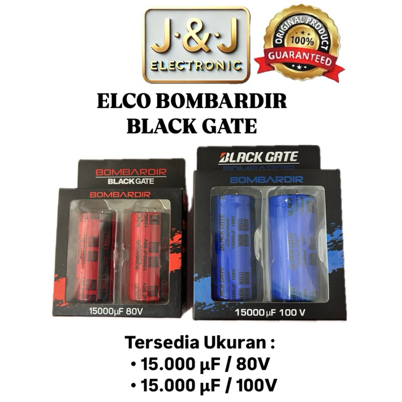 Elco Bombardir Black Gate Original 15000uF/80V 15000uF/100V