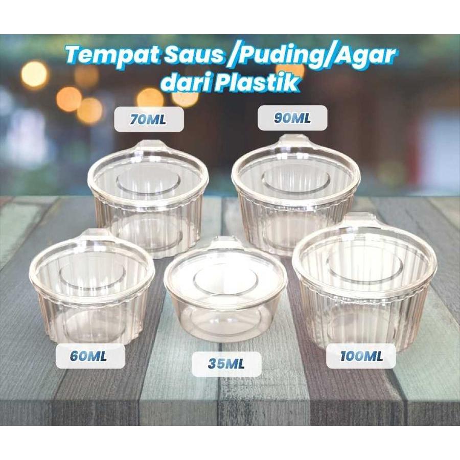 MIKA Sauce LATEST MODEL [50 ชิ้น] Mika Cup Sauce 60ml 70ml 90ml 100ml PET / Jelly Pudding Sauce Cup