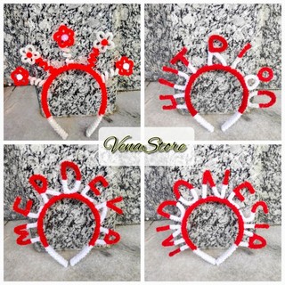 headpiece butterfly / bando kupu-kupu / bando pipe cleaner kawat bulu / bando merah putih / bando lucu / bando unik