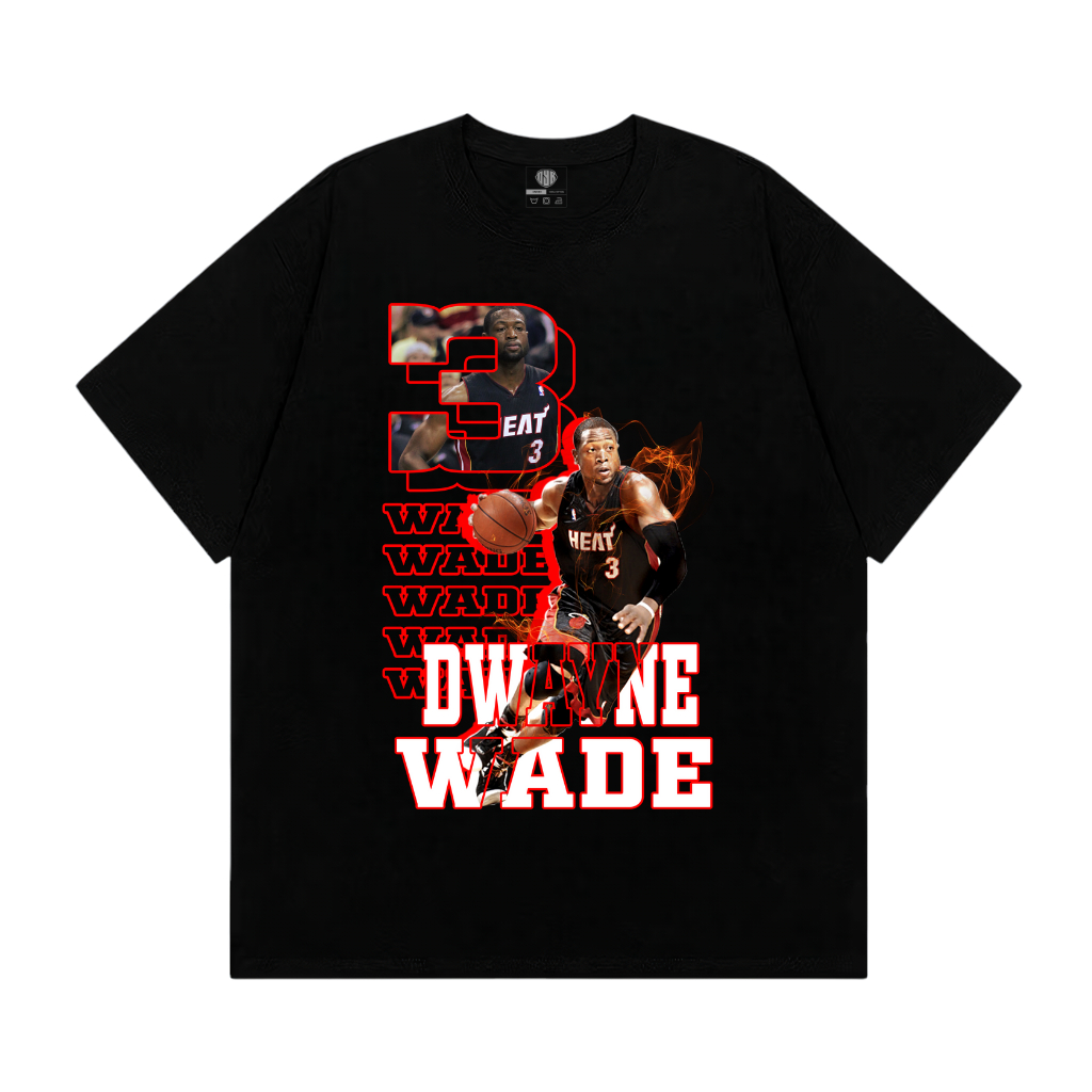 OYB Dwyane Wade T-Shirt Vintage NBA Shirt สําหรับผู้ชายและผู้หญิงแขนสั้น