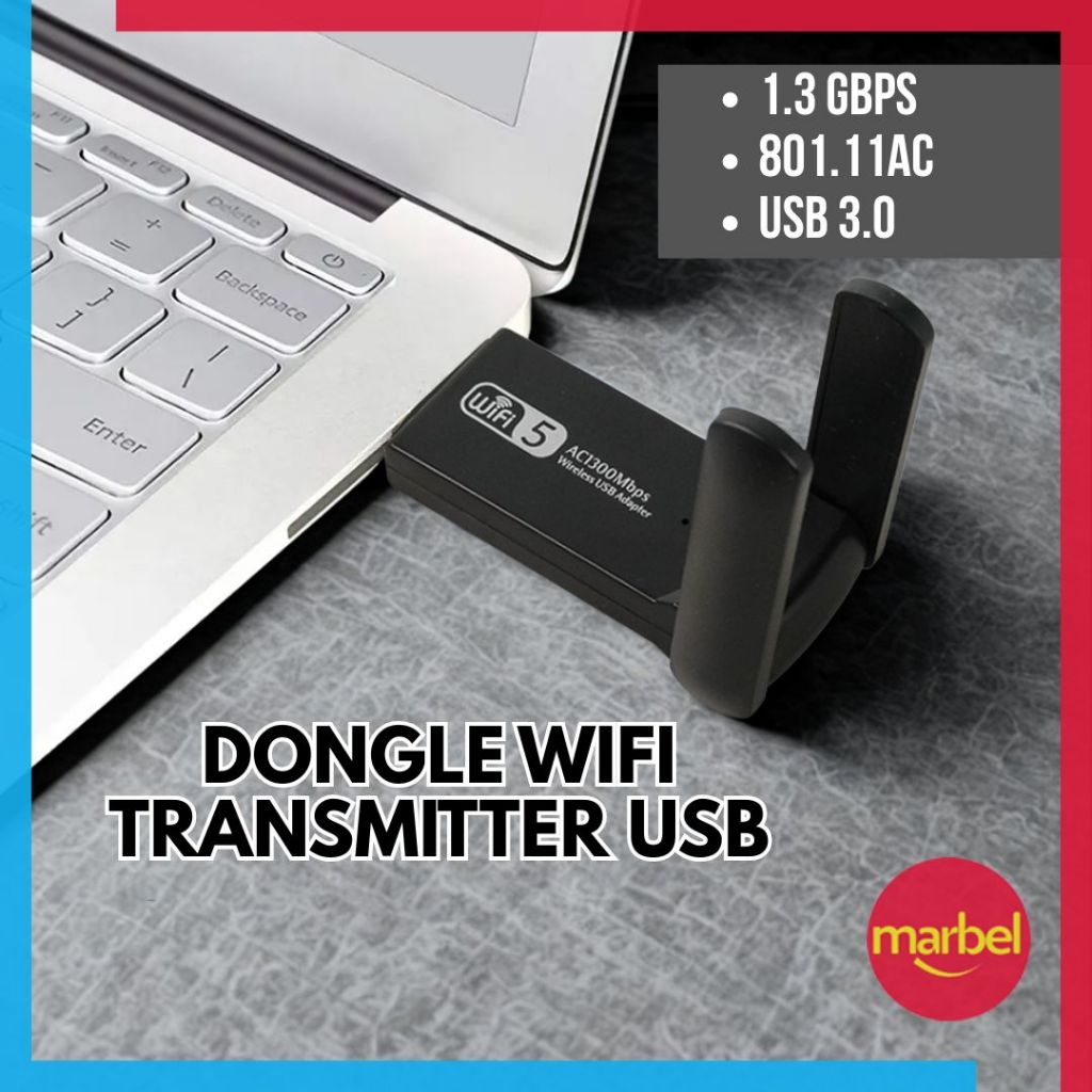 เครื่องส่งสัญญาณ WiFi USB Dongle Adapter 802.11ac 1300Mbps AC1300
