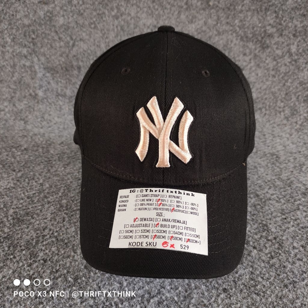 MLB BUILD UP LOGO BISBOL CAP HAT NY SKU GX529