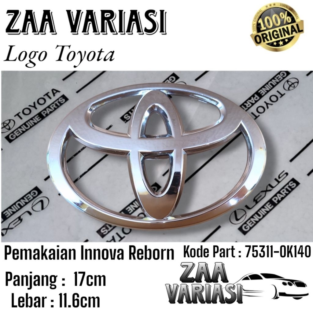 Toyota Innova Reborn Chrome โลโก้กระจังหน้าเดิม // Toyota Innova Reborn Chrome โลโก้กระจังหน้าเดิม I