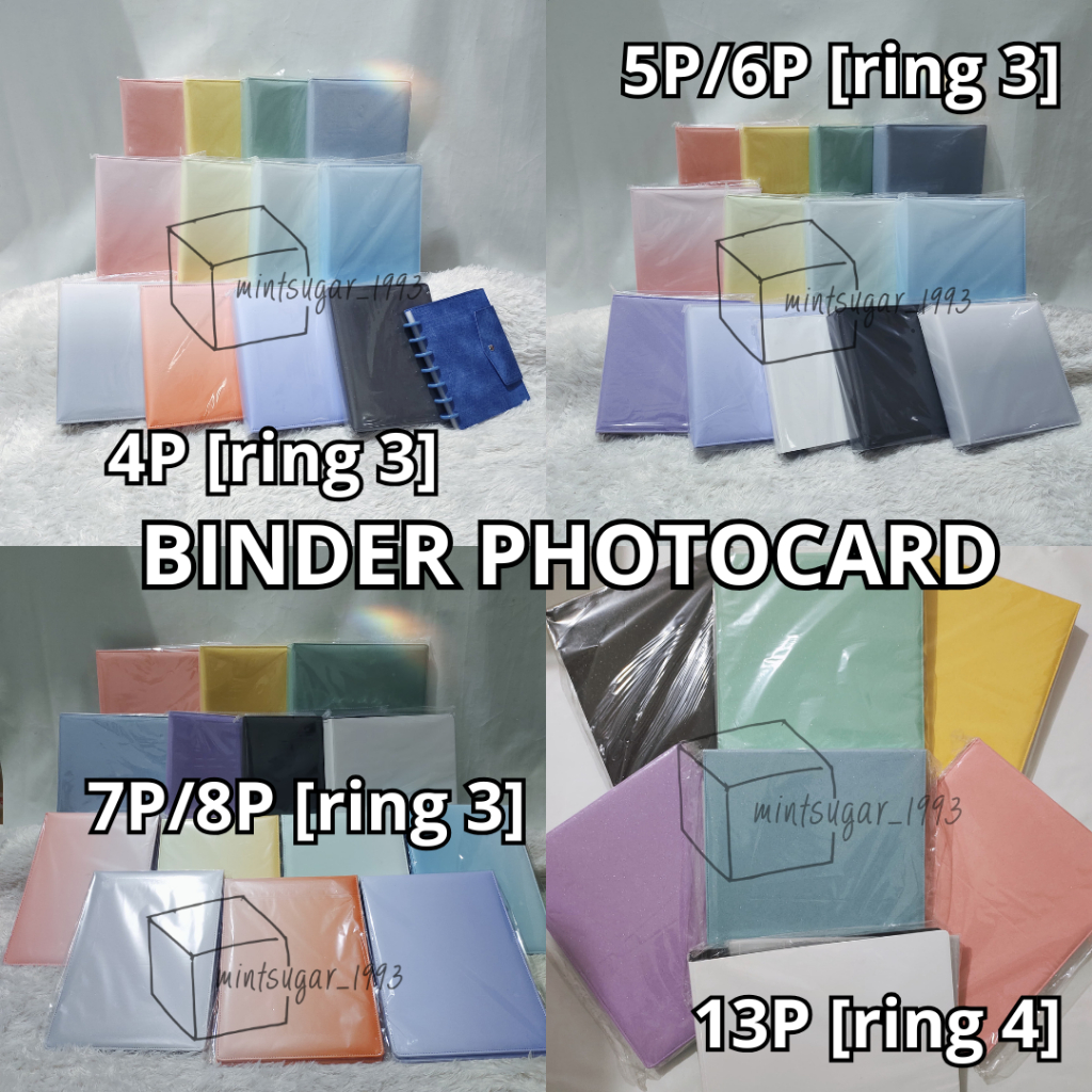 CHASING STARS BINDER PHOTOCARD KPOP (OT4 OT5 0T6 OT7 OT8 OT13 / 2P 3P 4P 5P 6P 7P 8P 13P กระเป๋า) A5