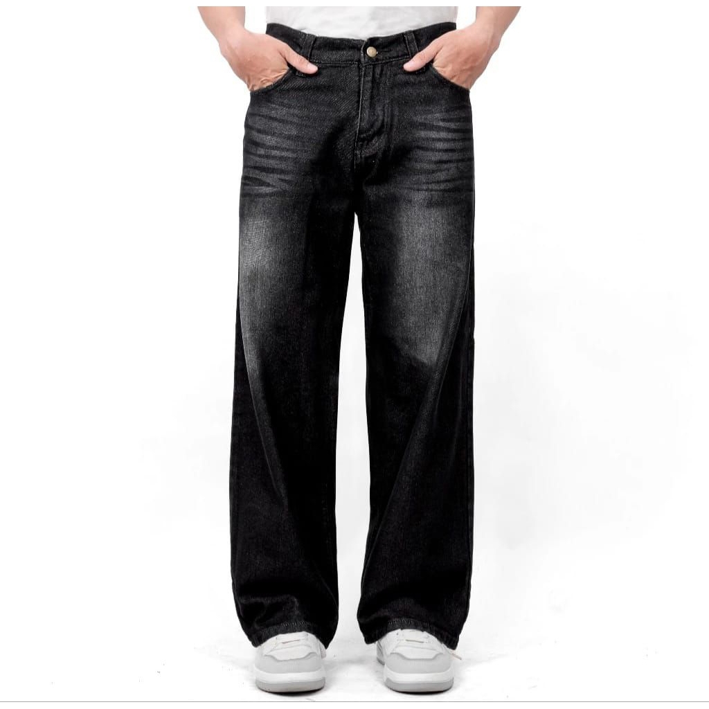 Retro Mens Whisker Jeans/Beggy Jeans Mens Gombrang Skena Wide Leg ล่าสุดอินเทรนด์