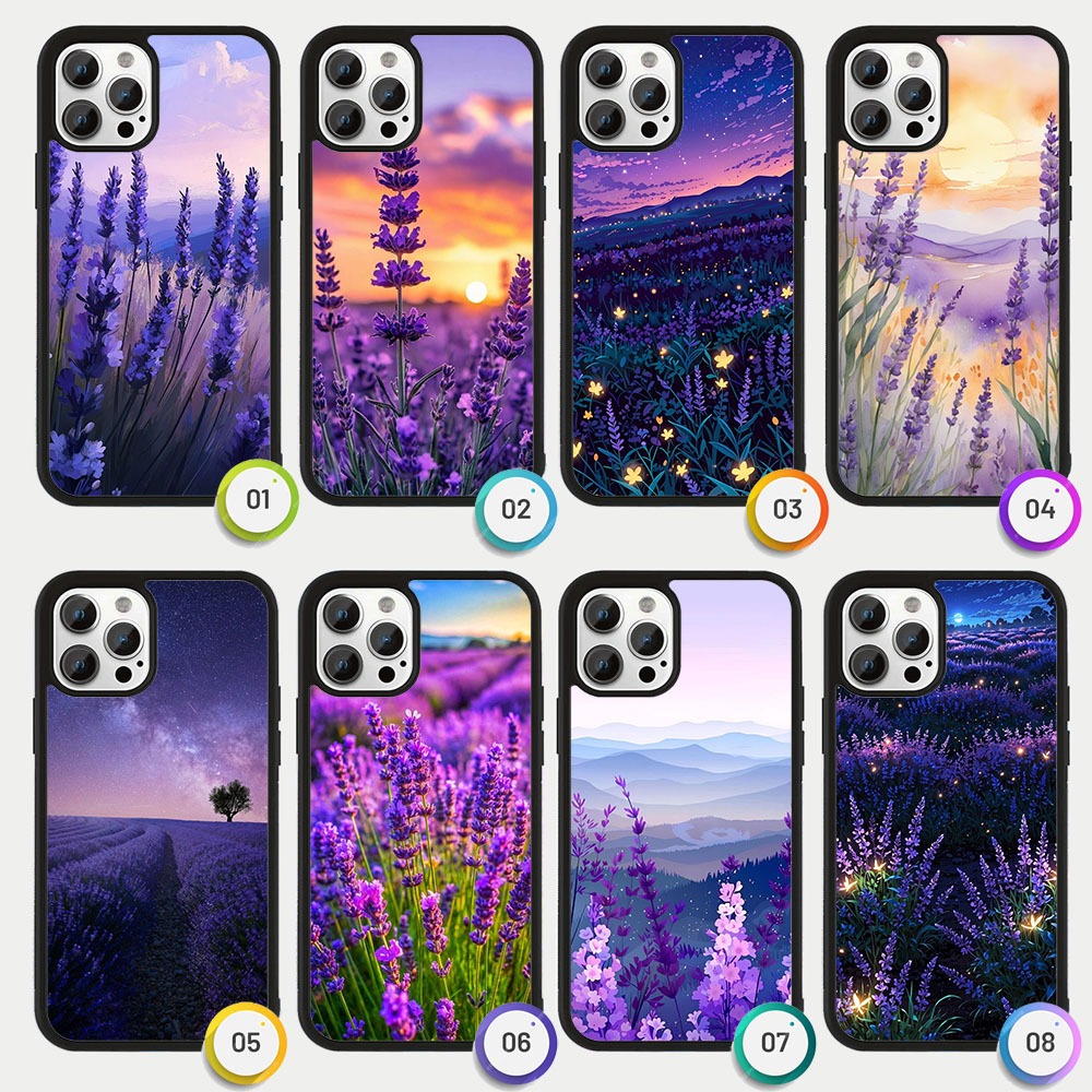 IPhone 17 16 15 14 13 12 11 Pro Max Plus Air Lavender Garden RH0072
