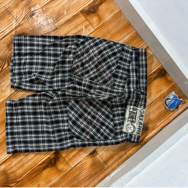 กางเกงขาสั้น Evisu Black White Second