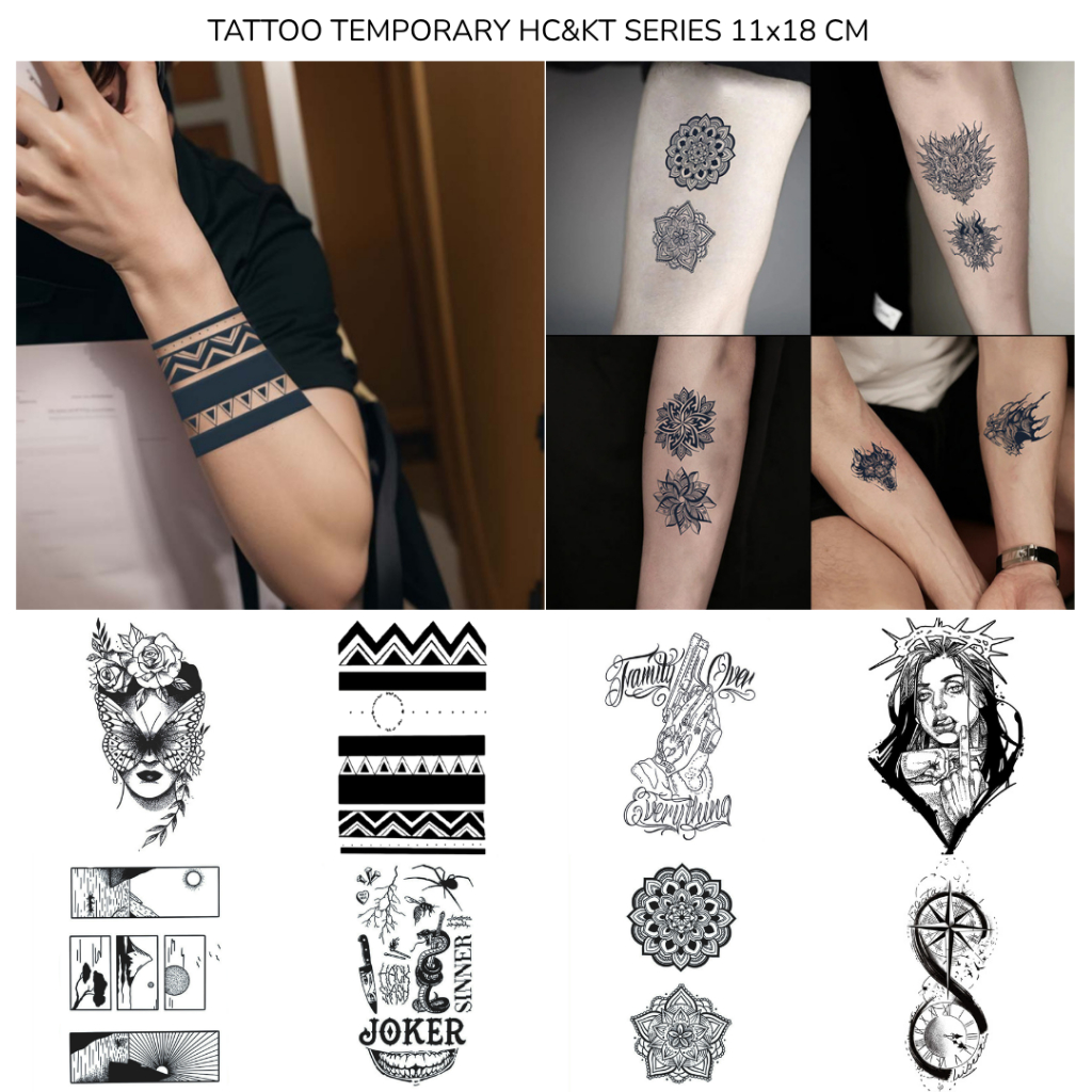 หมึกผลไม้ TEMPORARY TATTOO พรีเมี่ยมกันน้ํา SEMI PERMANENT TEMPORARY TATTOO LONG LASTING GEISHA WOLF
