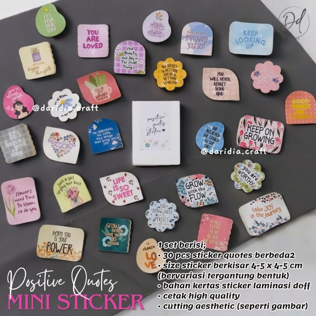 (30 ชิ้น) POSITIVE QUOTES AESTHETIC STICKERS