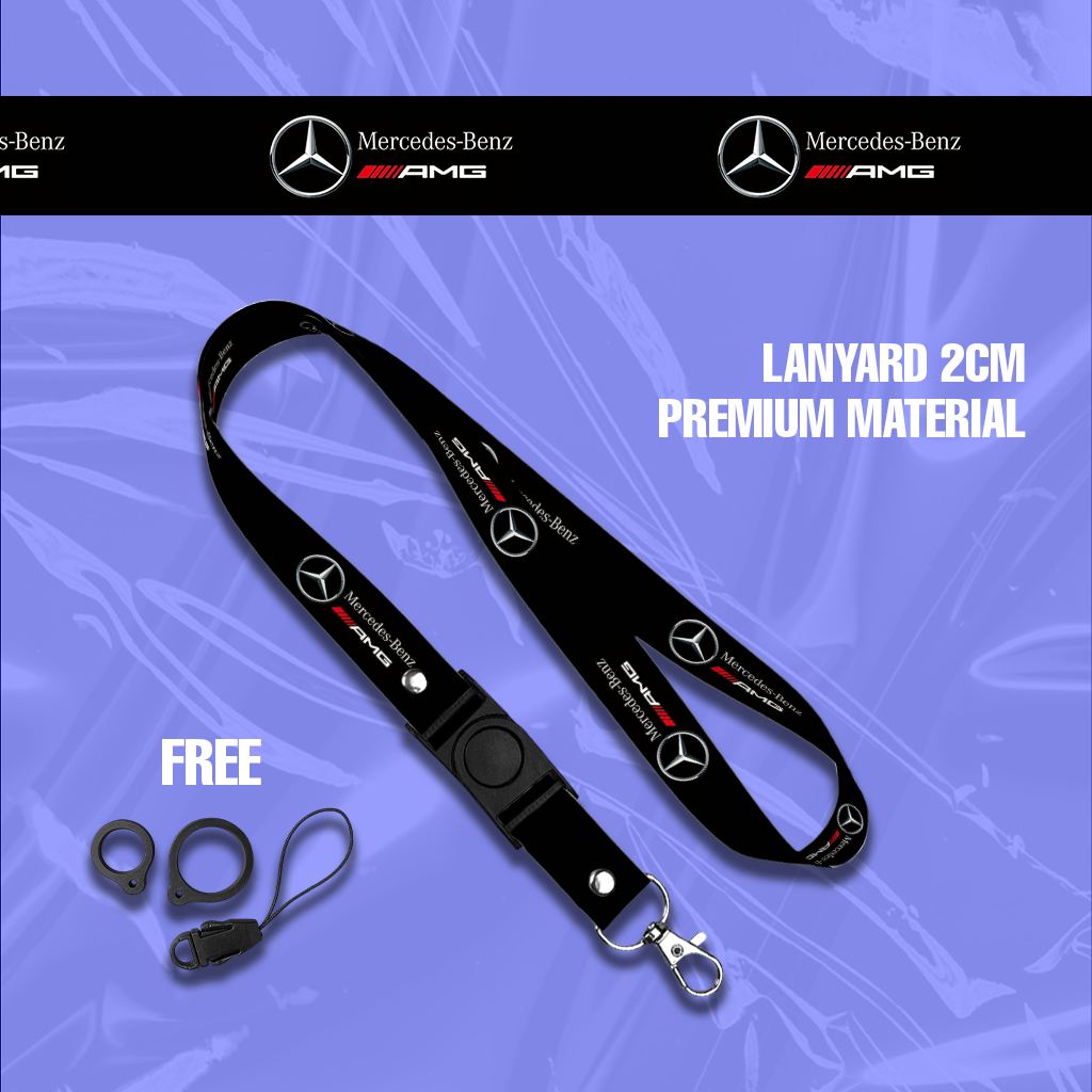 GANTUNGAN HP MERCEDES BENZ Lanyard (2CM) เชือกเส้นเล็กโทรศัพท์มือถือ ID CARD เชือกเส้นเล็กความงาม Oring และตะขอโทรศัพท์มือถือ