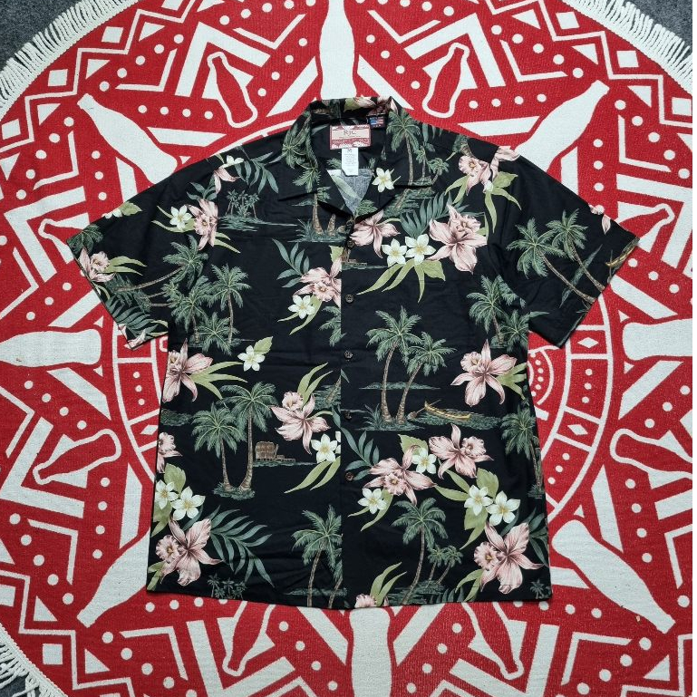 KEMEJA RJC เสื้อฮาวายแขนสั้นคอปกเตาอบ