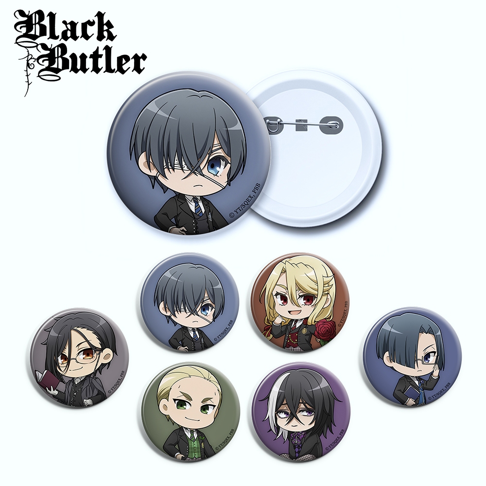 PIN Black Butler Pin เข็มกลัดของที่ระลึก Kuroshitsuji Ciel - PIN Badge ANIME Black Butler Sebastian