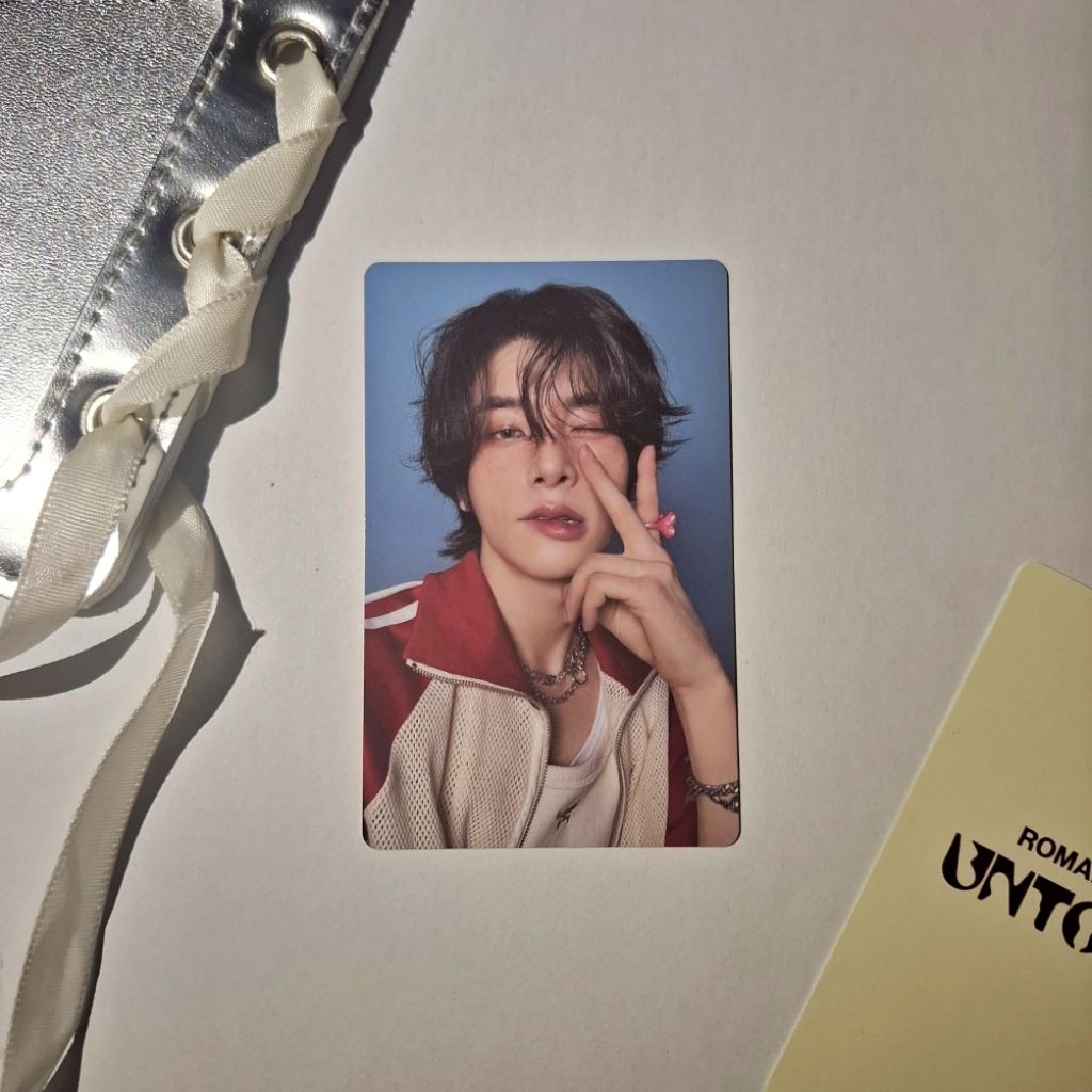 (หนังสือ) Photocard Official Jake Enhypen Inceptio Album Romance Untold Version peace Bite Lip pc hd
