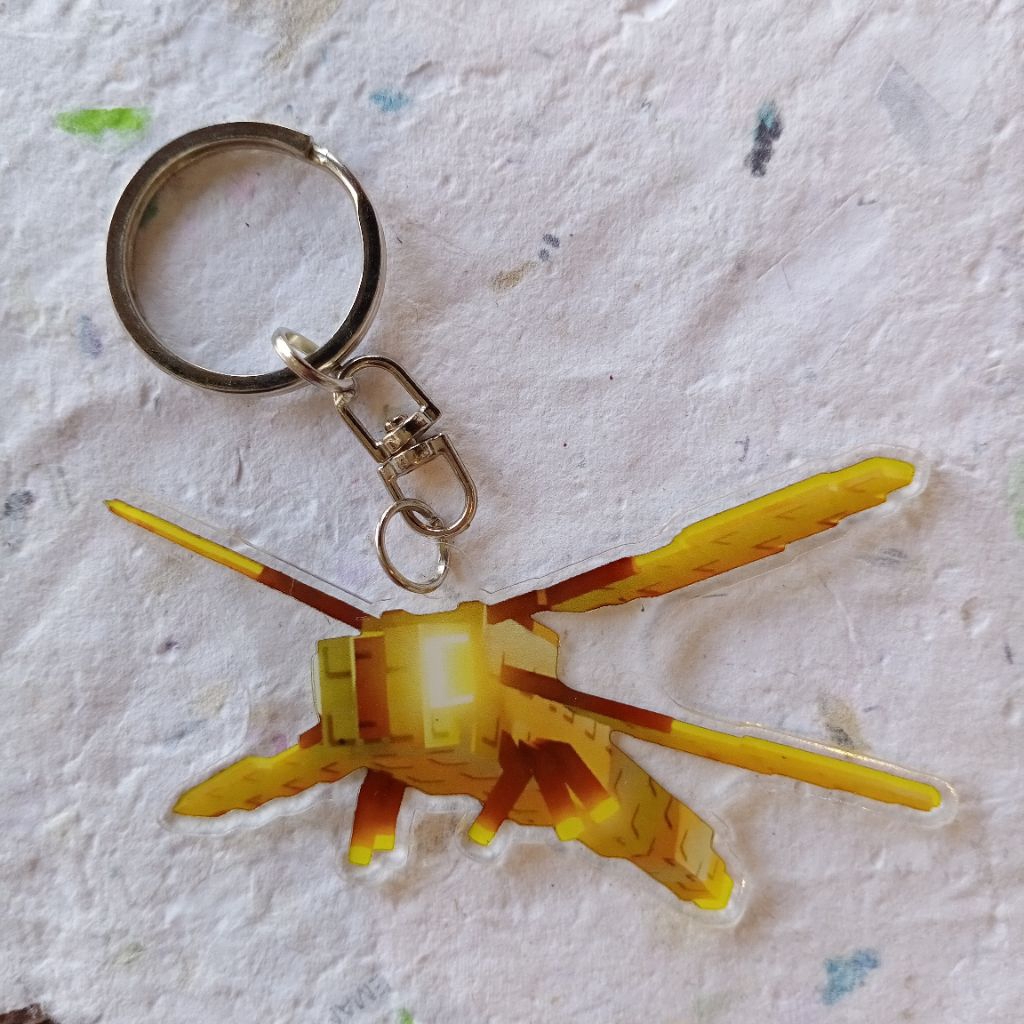 GANTUNGAN Grow A Garden DRAGONFLY พวงกุญแจสัตว์เลี้ยง พวงกุญแจ Grow A Garden Roblox Divine Pets
