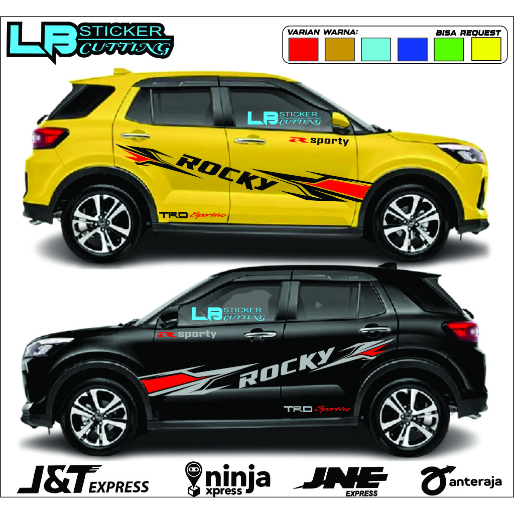 DAIHATSU ROCKY สติ๊กเกอร์รถยนต์ TRIBAL WRC สติ๊กเกอร์ ใหม่ล่าสุด DAIHATSU ROCKY CAR BODY VARIATION S